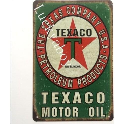 [] Motor Oil Gasoline Vintage Metal Retro Tin Sign Bar Cafe Garage Home Decor