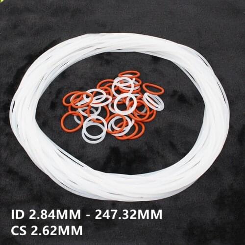 100x VMQ O Ring Seal Silicon Rubber Gasket M1.5 - M27 ID2 3 4 5 6 7 8 9 10 111 2 13 14 15 16 17 18 19 20 21 24 26x CS1.5mm Red