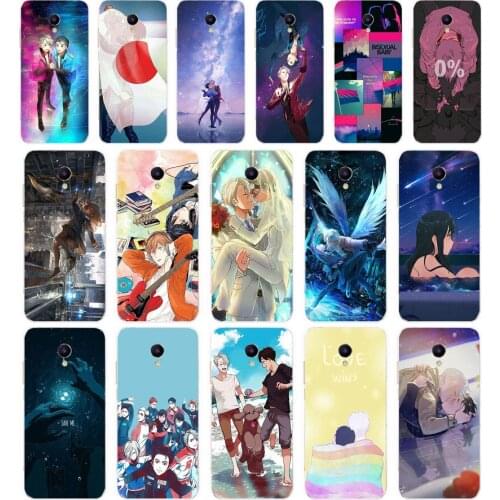 111AA Yuri On Ice gift Soft Silicone Tpu Cover phone Case for Meizu M5 M5C M5S M6 M6T M6C M6 Note Case