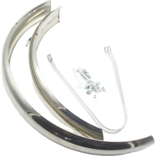 16inch Stainless Steel Road Bicycle Fender Bike Mudguard Bike Wings for Folding Bike Front and Rear Mud Guard