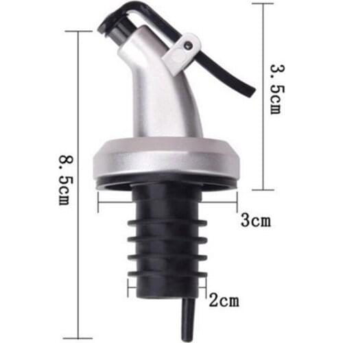 3Pcs Oil Bottle Stopper Food Grade Rubber Leak-proof Seal Wine Stopper ABS Liquor Dispenser Wine Pourer Kitchen Accessories