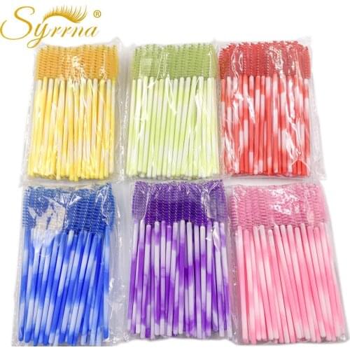 50 Pcs Silicone Mascara Wands Applicator Disposable Eyelash Brushes Eyelashes Extensions MakeTool Spoolers Makeup Beauty Tools