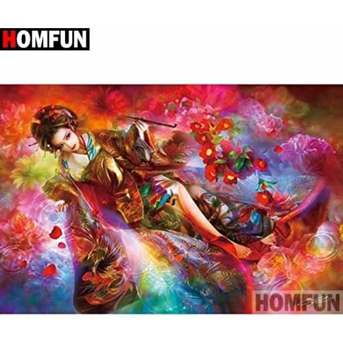 HOMFUN Full Square/Round Drill 5D DIY Diamond Painting "Costume beauty" 3D Diamond Embroidery Cross Stitch Home Decor A20107