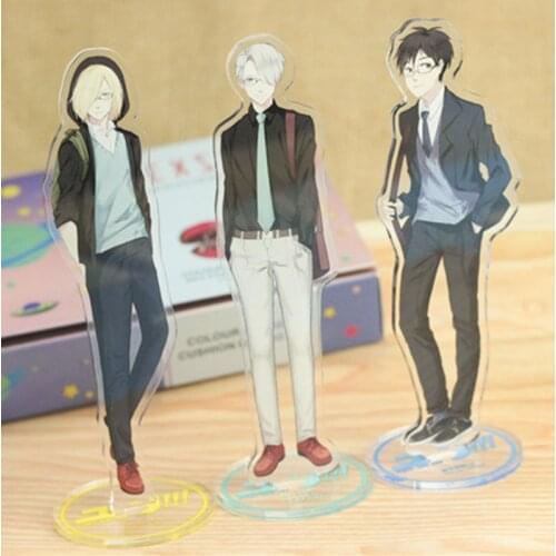 Anime Yuri!!! on Ice Victor Nikiforov Katsuki Yuri Plisetsky Acrylic Stand Figure Desktop Decor Collection Model Toy Doll Gifts