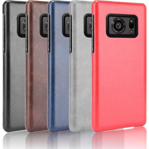 Aquos R6 Half-wrapped Case Vintage Business Leather Coque Hard Pc Para Cool Shockproof Capa for Sharp Aquos R6 Funda