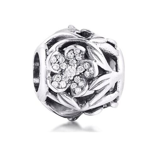 100% 925 Sterling Silver Mystic Floral Charms Metal Beads for Jewelry Making Fits Pandora Bracelet Women Gift kralen berloques
