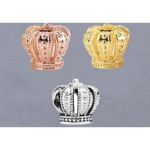 Authentic 925 Sterling Silver Beads New Fashion Hollow Crown Beads Fit Original Pandora Bracelet For Women Diy Jewelry