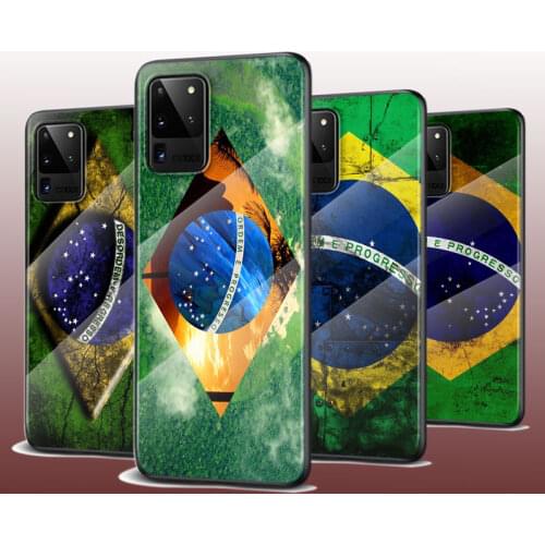Tempered Glass Cover Brazil Brasil For Samsung Galaxy S21 Ultra Plus 5G M51 M31 M21 Phone Case