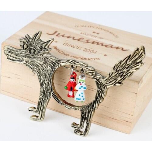 Dongsheng Once Upon a Time Cartoon Fairy Tale Little Red Ridiry Hood Wolf Brooch Pins Vintage Fine Shirt Suit Women Men Brooch40