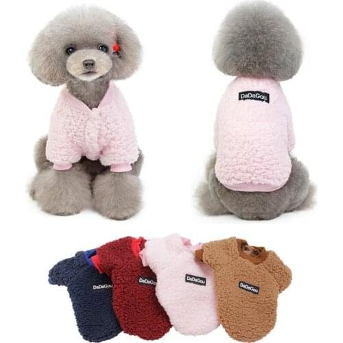 Pets Clothes Fleece Pullover S-2XL For Small Dogs Cats Fashion Dog Paw Printing Sweater 4 Colors High Quality Pet Supplies