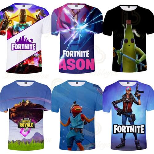 Battle Royale T-shirt Fortnite Sudaderas Victory Cartoon Tops Teen Clothes Kids Hero Game 3D Boys Girls Tshirt