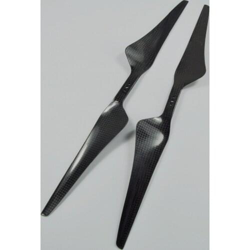 1 Pair Carbon Fiber Swallowtail Propeller 15x5.5 High Gloss 3K CW/CCW For Multi Octcopter