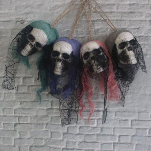 Halloween Decoration Skull Hanging Ghost Haunted House Hanging Grim Reaper Horror Props Home Door Bar Club Foam Ornaments