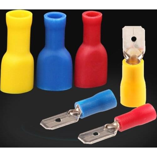 25 Pairs FDD MDD 1.25-250 2.5-250 5-250 Female Male Insulated Electrical Crimp Terminal Connectors Cable Wire Connector