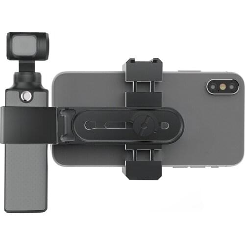 Magnetic Phone Holder Bracket Built-in 1/4 Screw Hole with Tripod Extension Rod Flash Holder Mount Bracket For FIMI PALM Camera