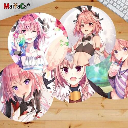 Maiyaca Fate Grand Order Astolfo Anime Cute Girl Gamer Speed Mice Retail Small Rubber Mousepad Anti-Slip Pad Mat gaming Mousepad