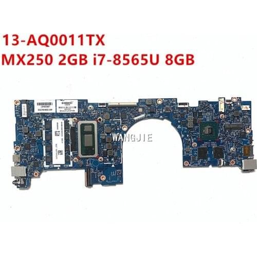 FOR HP ENVY 13T-AQ000 13-AQ LAPTOP MOTHERBOARD MX250 2GB i7-8565U 8GB L53413-601 L53413-001 18744-1 448.0G903.0011 100% working