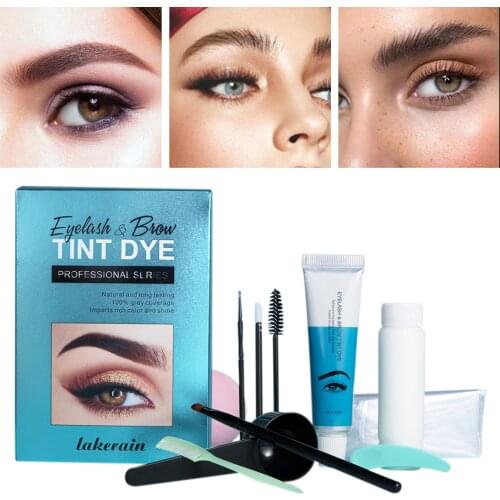 Eyebrow Dye Set Waterproof Long Lasting Eyebrow Dye Kit Eyebrow Dye Suit Eyebrow Nourishing Cream With Comb,Activator,Brush