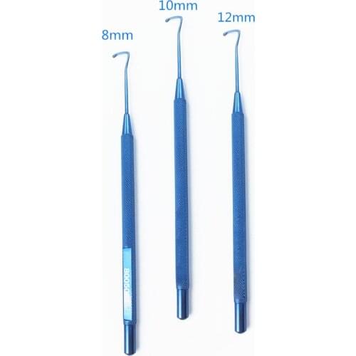 12cm Length ophthalmic tools hook Titanium alloy Muscle Hook 8mm /10mm/12mm ophthalmic instrument