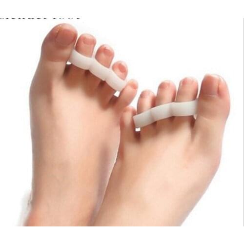 WholeSale 200pairs/lot Silicon Gel Bunion Toe Separator Foot Care Tool Gel Hallux Valgus Correction Foot Care Shoe Insole Care