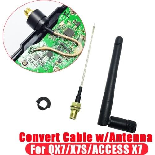 Convert Cable for FrSky QX7 X7S 84mm RG178 Cable with Antenna for Use External Antenna