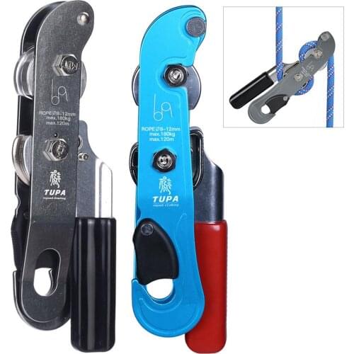 Professional Outdoor Sport Rock Climbing Descent Device Handle-Control Downhill Descender Wall Cleaning Rappelling Brake Device