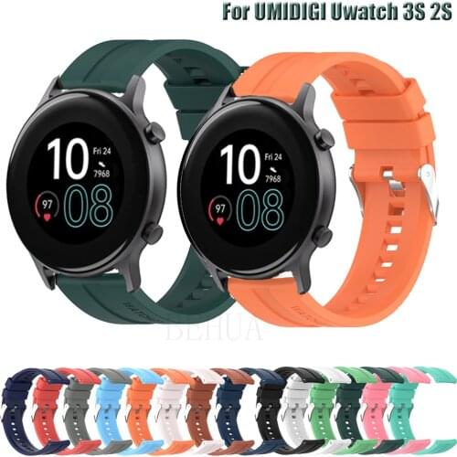 BEHUA Wrist Strap For Umidigi Uwatch 3S 2S 2 / Umidigi Urun S Smart WristBand Wriststrap Soft Silicone Sport WatchBand Bracelet