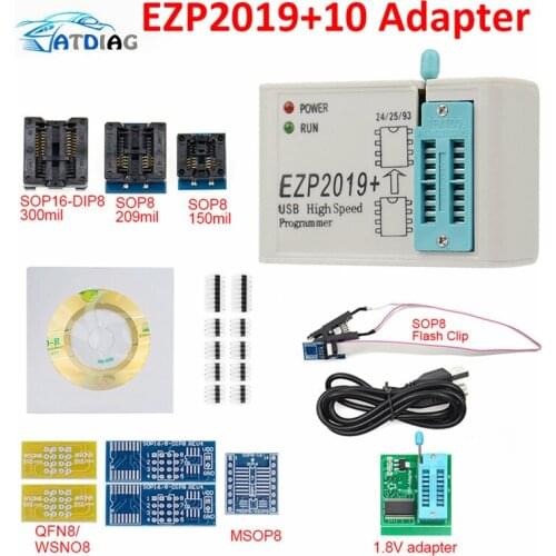 Factory Price! Newest Version EZP2019 High-speed USB SPI Programmer Support24 25 93 EEPROM 25 Flash BIOS Chip+5 Socket