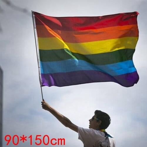 10Pcs Rainbow LGBT Gay Pride Lesbian 90x150cm Polyester Printed Bisexual Tansgender Pansexual Home Party Decorative Flags Banner