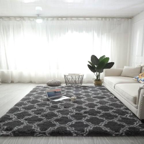 Modern Nordic ins living room coffee table bedside mat tie-dye silk wool carpet rugs for bedroom