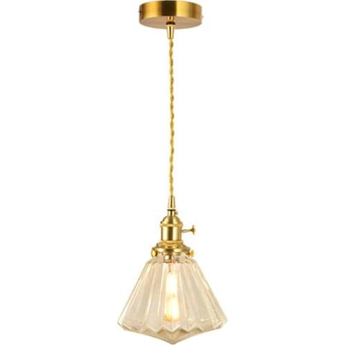 Nordic Modern Glass LED Pendant Lights For Bedroom Decor Gold Light Luxury Living Room Bedside Dining Room Hanging Lamp E27 Bulb