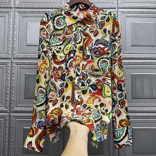 Mulberry Silk Top Shirt Women Printed Silk Blouse Printed Floral Flower T Shirt Ladies Tops
