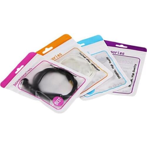 Universal Blue 10.5*15cm Zip Lock Plastic Retail Display Package Bag For Phone Accessories Packaging Prompt Sales Display Bags