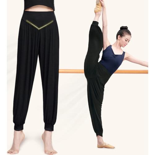 Ladies Yoga Pants High Waist Yoga Pants Cotton Harem Dance Pants Loose Fitness Running Training Pants For Women