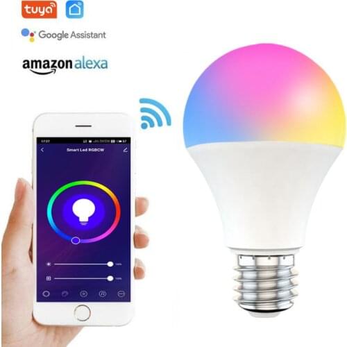 1/3/5PCS 9W E27 Wifi Smart Bulb Home Lighting Lamp RGB +CW +WW LED Lamp App Operate Alexa Google Assistant Control Wake Up