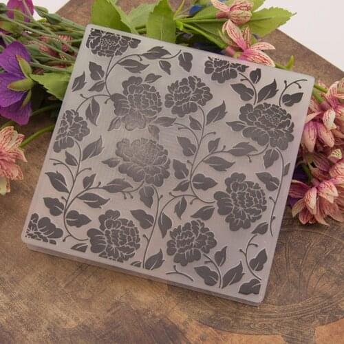 1pc New Plastic Embossing Flowers Folders For Scrapbooking DIY Template Fondant Cake Photo Album Card Making Embossing Folder