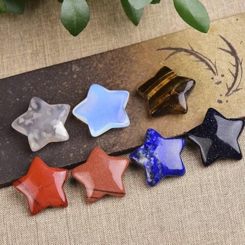 100% Natural Crystal Quartz Stone Pentagram Handmake Polished Home Decoration Crafts Healing Energyl DIY Gift Gems Souvenir 1PC