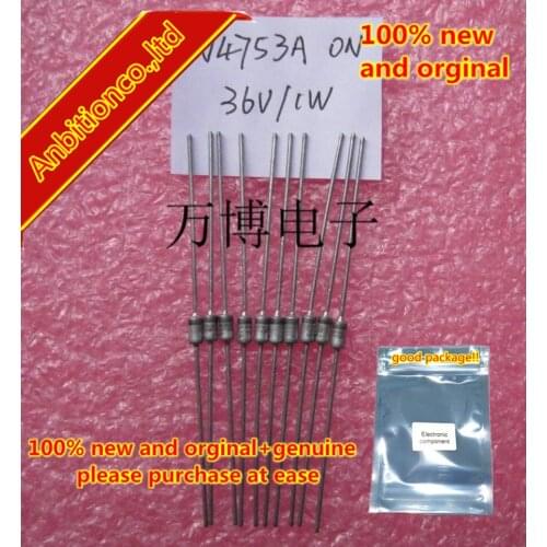 20pcs 100% new and orginal 1N4753 1N4753A 1W 36V Voltage regulator diode in stock