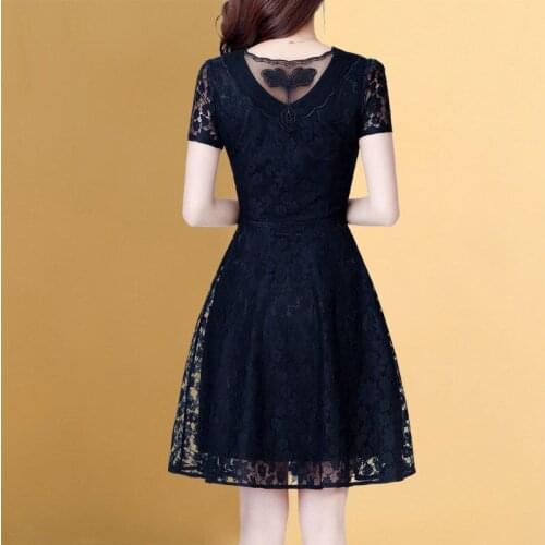 2021 Summer Dress Women Vintage Lace Floral Print Slim Femme Vestidos Plus Size Party Dress 4630
