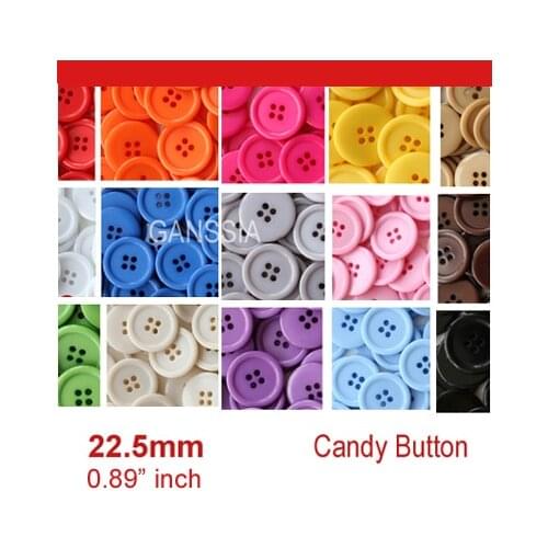 30pcs/lot Size:22.5mm 15 colors Candy buttons Scrapbooking sewing Art button (ss-23)