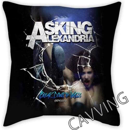 Asking Alexandria 3D Printed Polyester Decorative Pillowcases Throw Pillow Cover Square Zipper Pillow Cases Fans Gifts C01