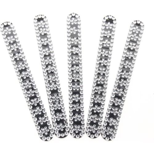 5Pcs/Set Rhinestone Water Diamond One Side Professional Manicure Nail Buffer Block Emery Board limas para manicura Nail File