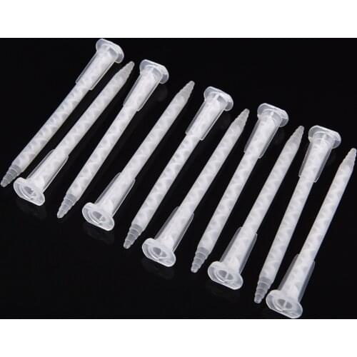 50pcs/lot MA5.4-17S Static Mixer Mixing Nozzle Plastic Epoxies Dispenser Tube for Epoxy Resin Adhesive Tool 50ml