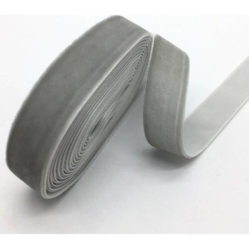 3 Yards 3/4"(20mm) Velvet Ribbon Wedding Party Decoration Handmade Ribbon Gift Wrapping Hair Bowknot DIY Christmas Ribbon #Grey