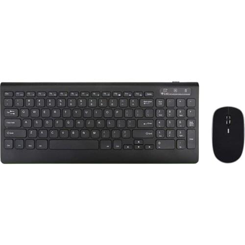 Prettyia 2.4G Wireless Keyboard + Mouse USB for iOS Windows 10/XP Android PC