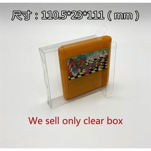 10 PCS a lot Transparent Plastic Collection Case Storage box for FC Game Cartridge rhubarb card Game Protective Box