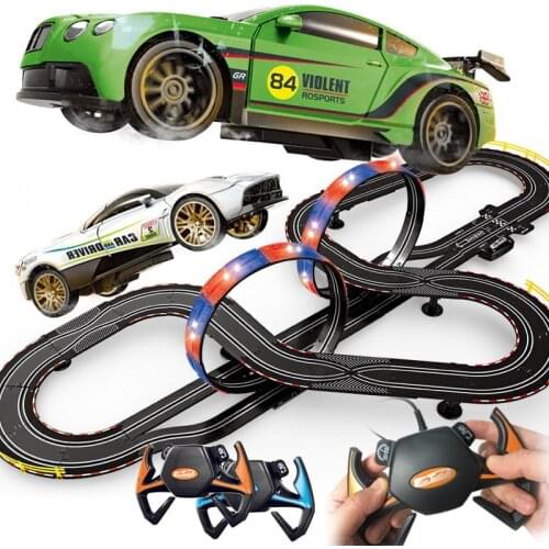 Childrens Electric Sports Track Racing Interactive Toy Rc Drift Racing Car Circuit Train Railway Diy Assembled Track Boy Toy