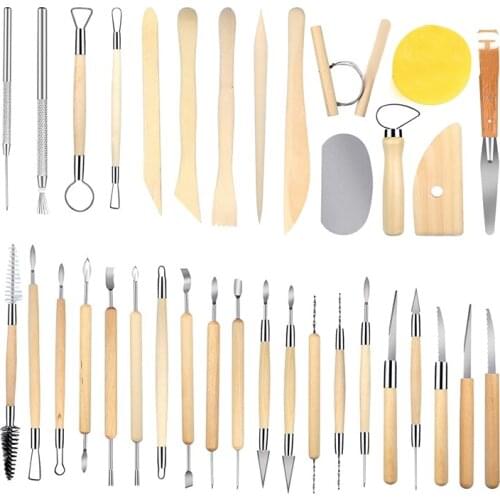 35Pcs Clay Tools Sculpting Pottery Tools Polymer Modeling Clay Sculpture Set for Pottery Modeling,Carving,Ceramics