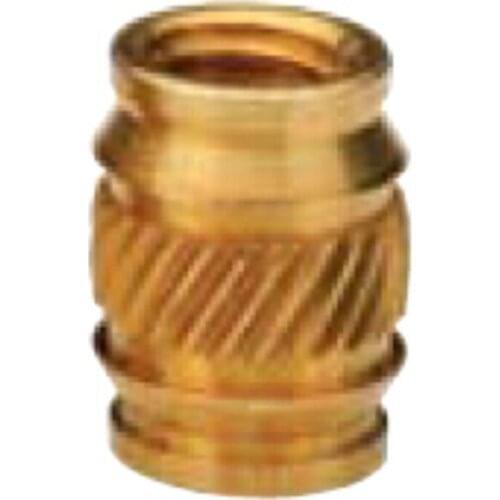 ISB-M3/M4/M5/M6/256/440/632/832032//0420 Ultrasonic Heat Staking Inserts,Brass,Symmetrical Thru-Threaded