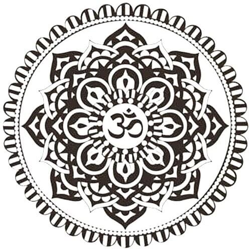Circle Mandala Wall Stickers Indian Floral Design Sun Flower Wall Decals Yoga OM Symbol Mural Removable DK-90